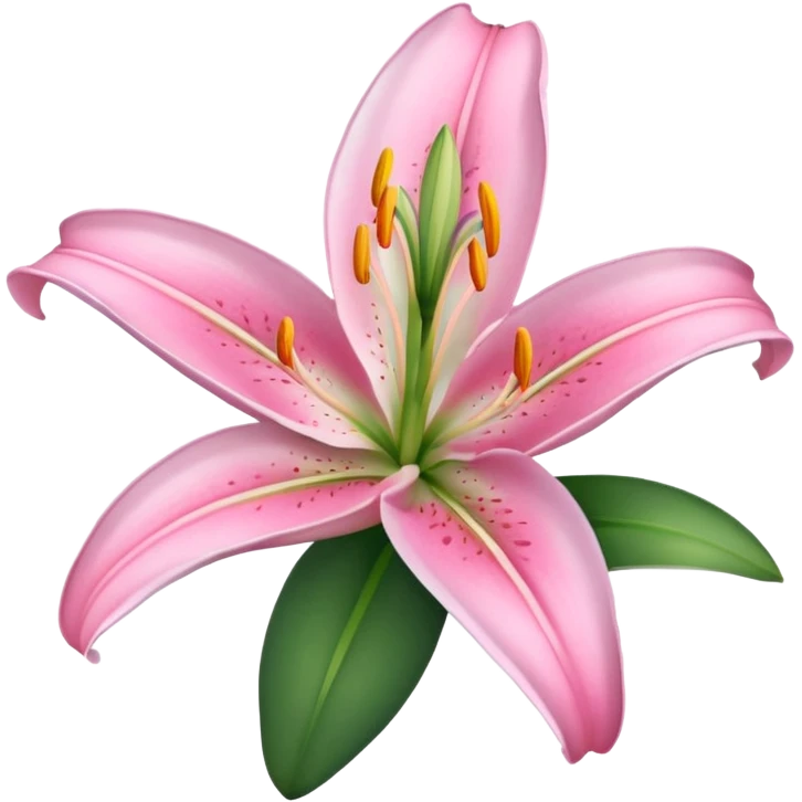 Aesthetic pink lily emoji