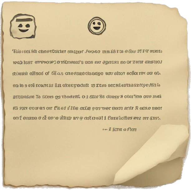 A paper letter with a stamp emoji
