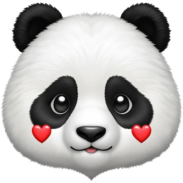Panda with heart eyes emoji