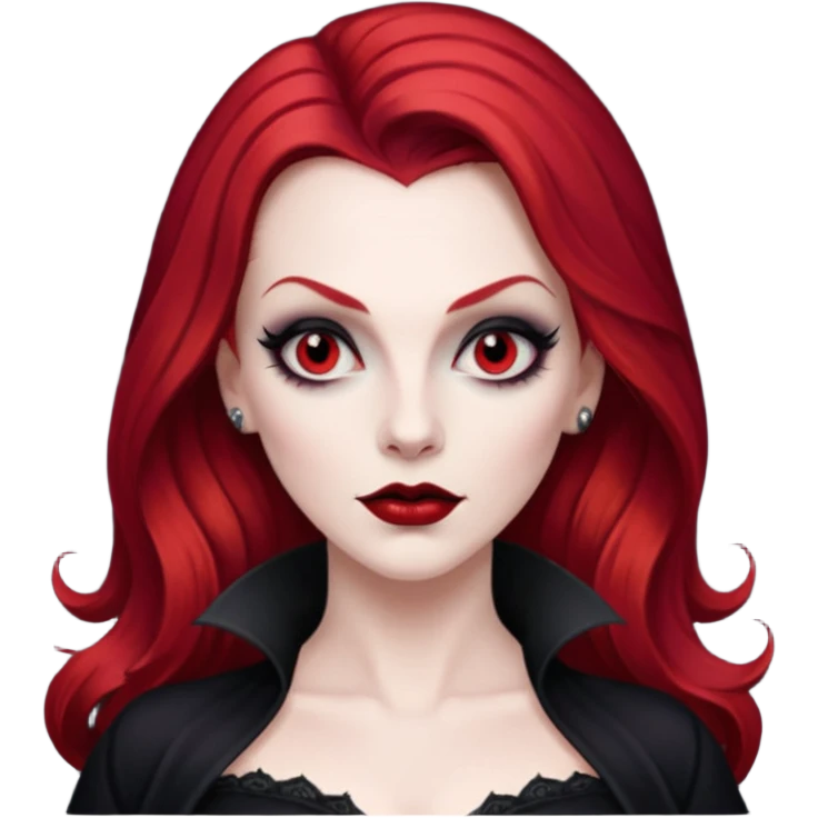 Vampira mulher com cabelos vermelhos  emoji