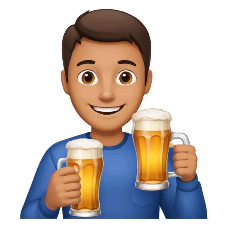 man and beer emoji
