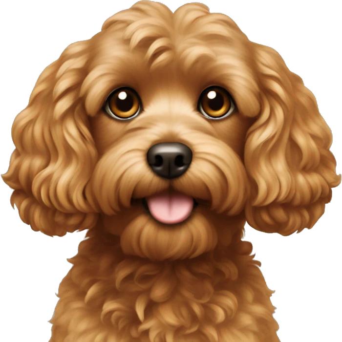 cavapoo dog with golden brown fur emoji