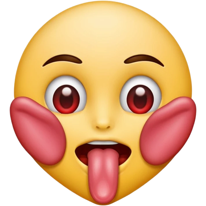 heart eyes with tongue sticking out  emoji