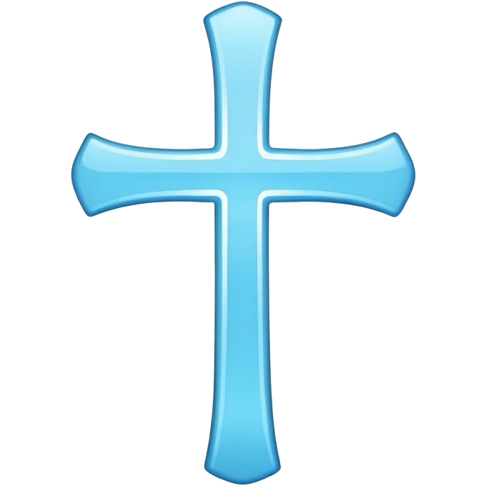Light blue cross emoji