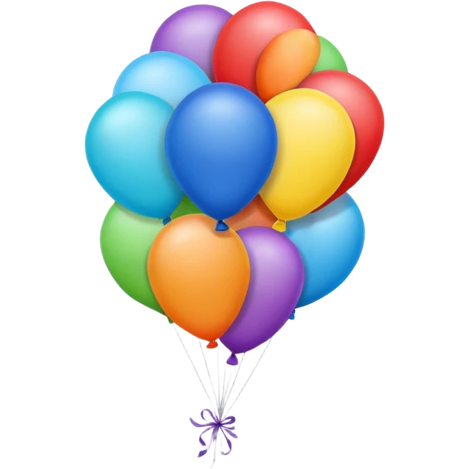 colorful balloon floating emoji