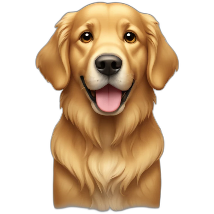 senior golden retriever dog emoji