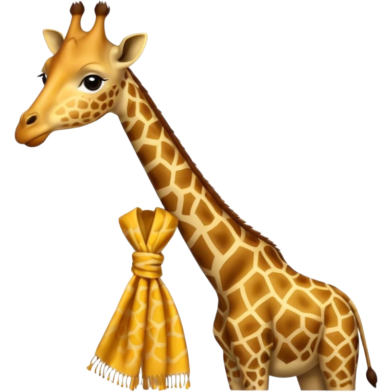 Giraffe with yellow Scarves emoji