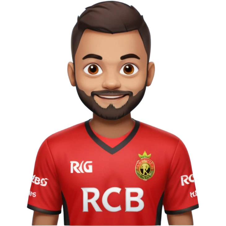 Virat kohli in RCB jersey emoji