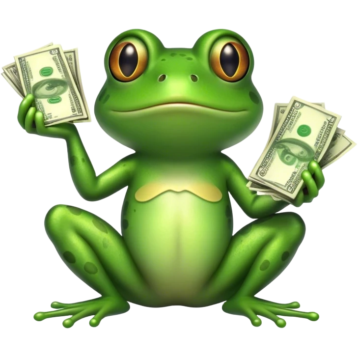 frog with money  emoji