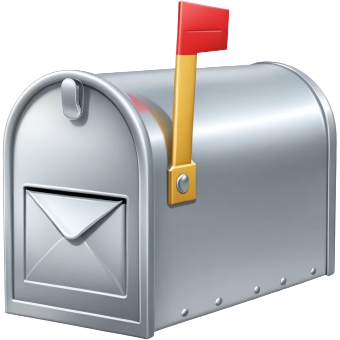 The silver mailbox with the white letter emoji