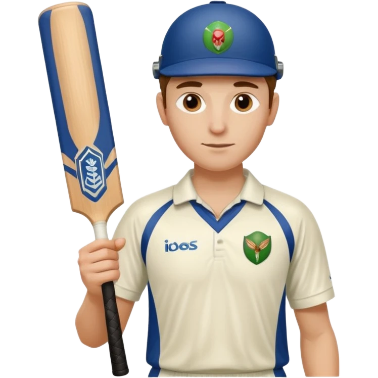 Cricketer with Cricket Bat emoji