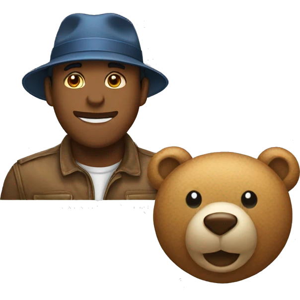 Hat and bear emoji