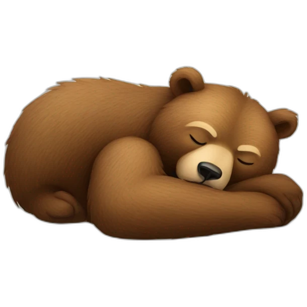 Lazy bear, sleeping bear emoji
