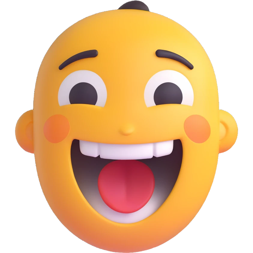 happy face with open mouth emoji