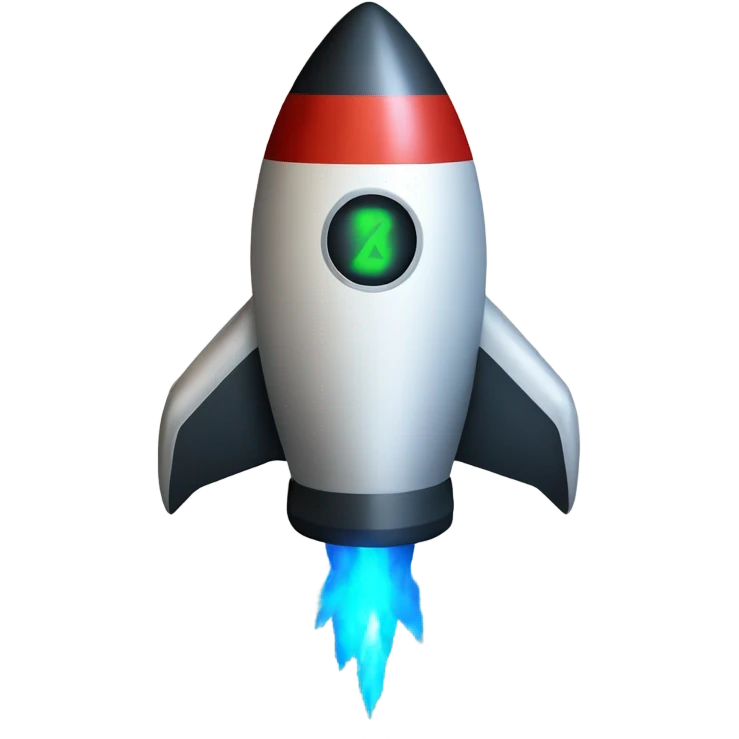 rocket with the letters XRP  emoji