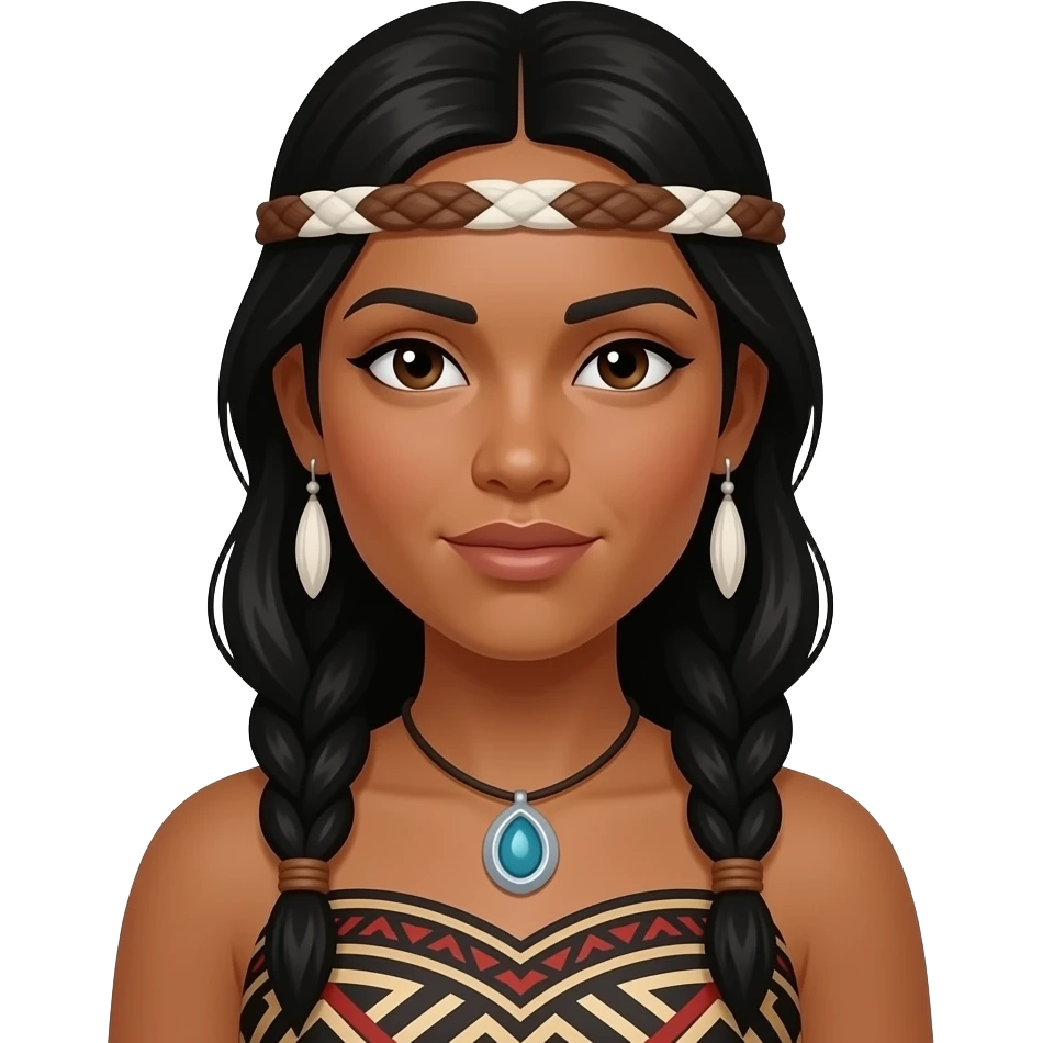 Maori warrior female dark skinned emoji