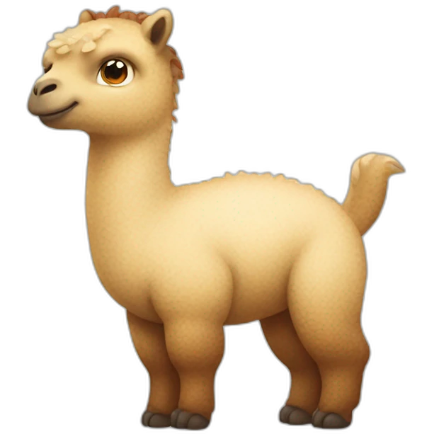 Half alpaca half dinosaur  emoji