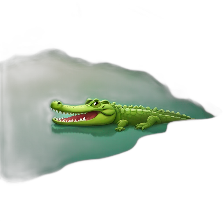 Crocodile dans un lacs emoji