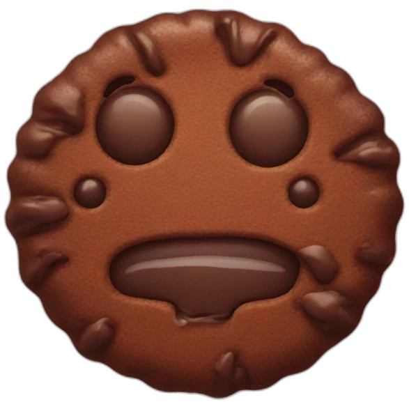 Chocolate cookie emoji