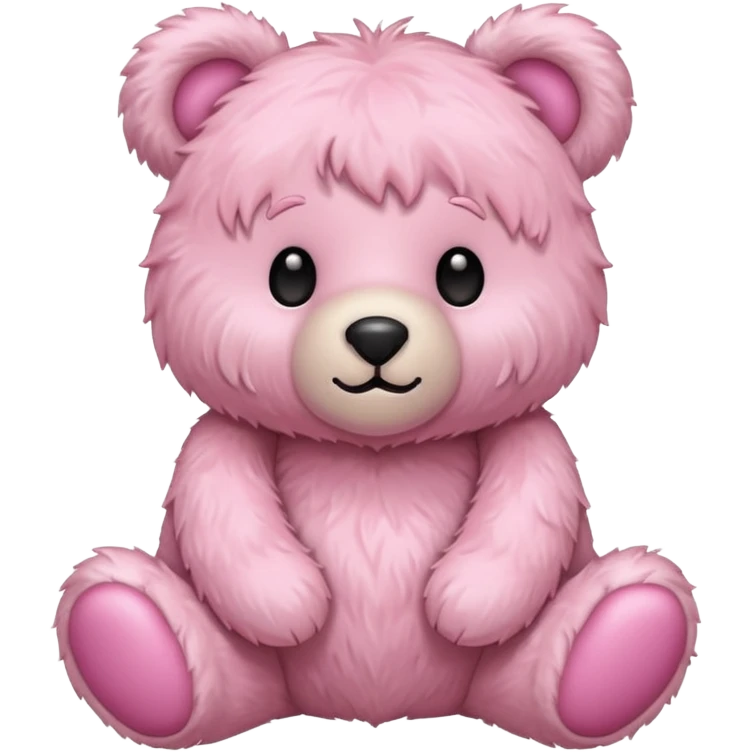 teddy bear, pastel pink emoji