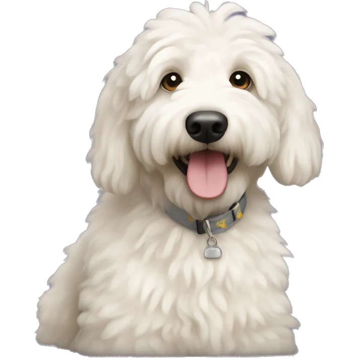 White fluffy goldendoodle emoji
