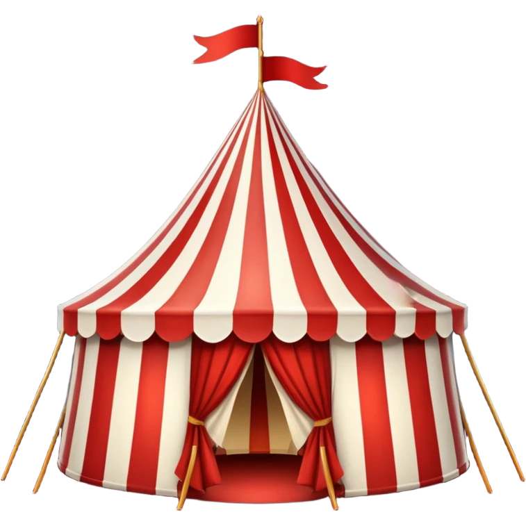 striped circus tent at night emoji