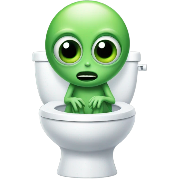 Alien on the toilet  emoji