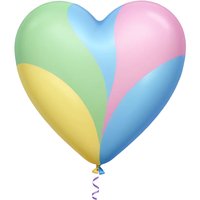 pastel heart with a pastel balloon pattern emoji