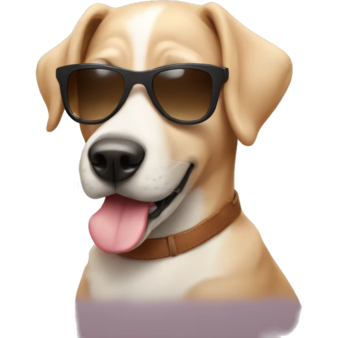 Dog with sunglasses  emoji