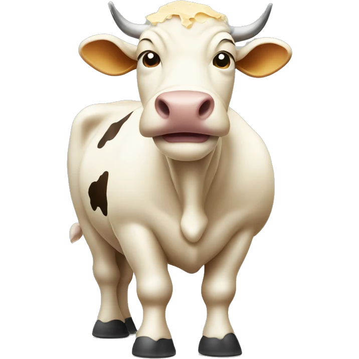 full body cow made of cheese emoji