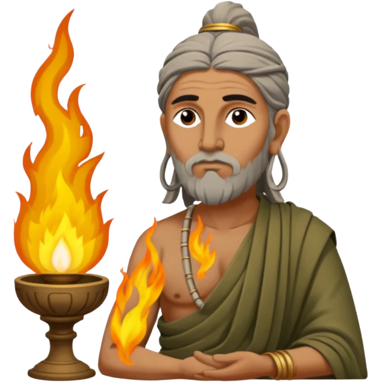 Calanus the Indian sage in 327 before a funeral pyre emoji