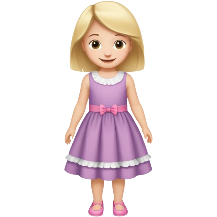 a little girl getting dressed emoji