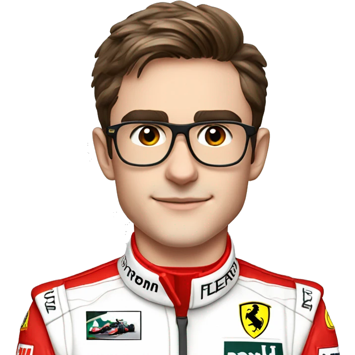 charles leclerc formula 1 driver in a ferrari formula 1 car emoji