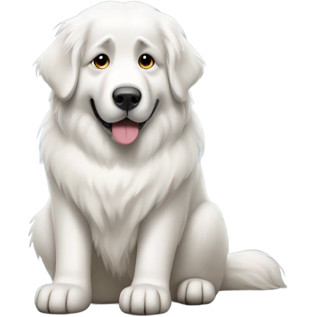 Great Pyrenees dog Sitting down emoji