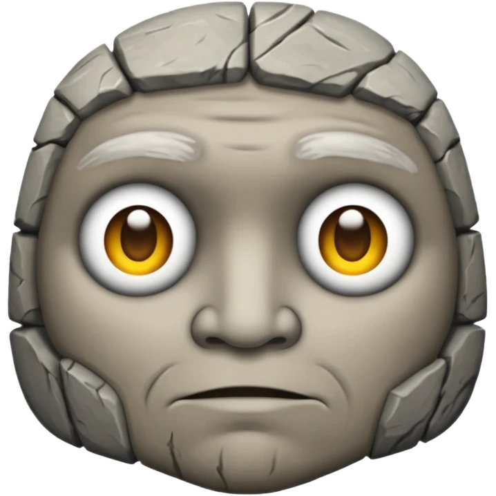 Stone face emoji