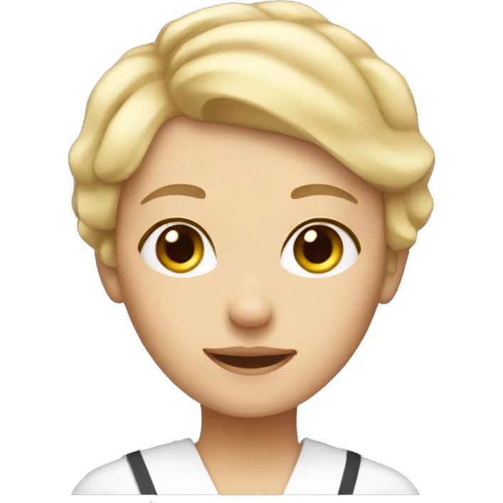 graduate short blond hair girl  emoji