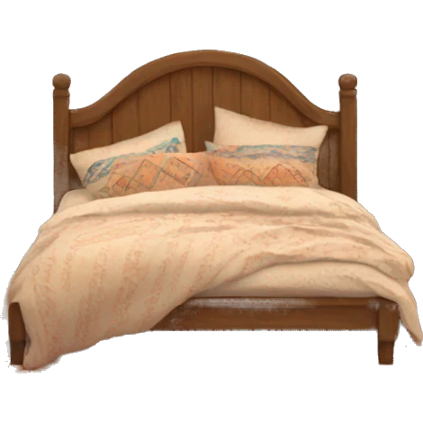 Cozy boho bed  emoji