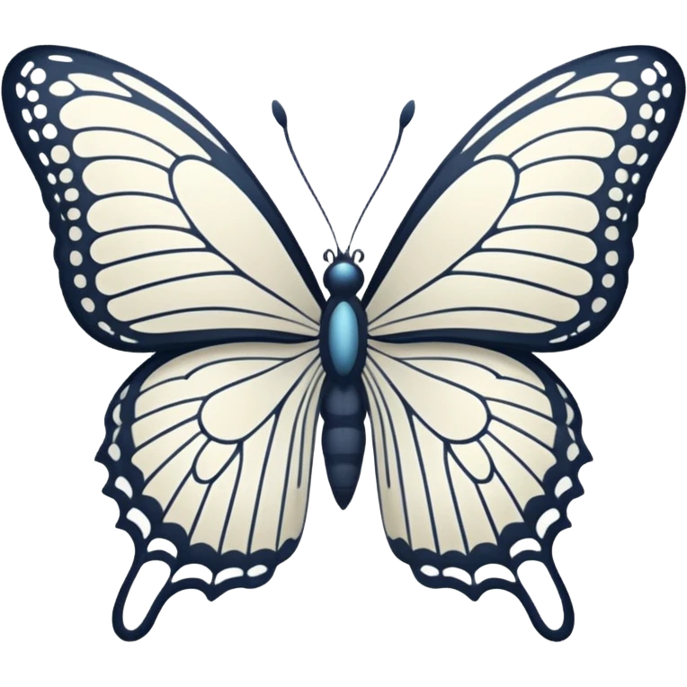 White outline butterfly emoji emoji