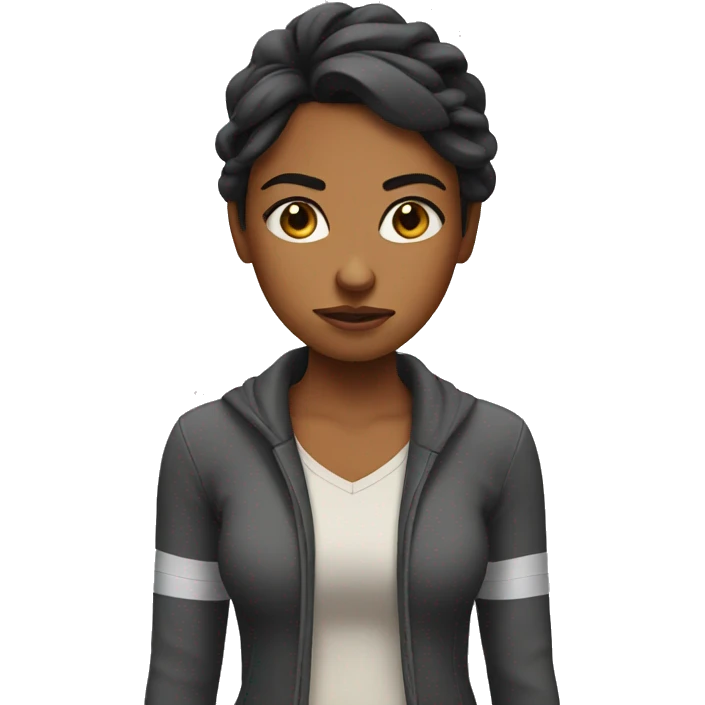 Not impressed girl emoji