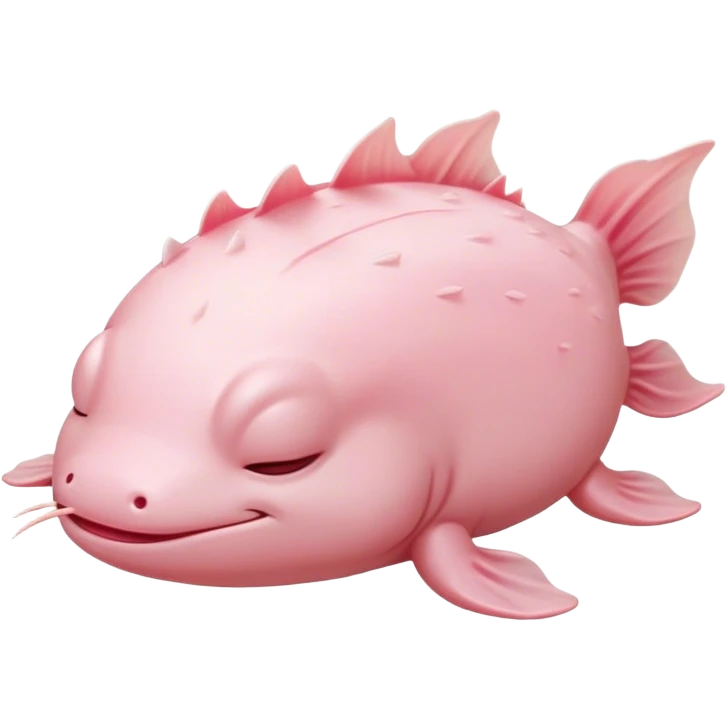 Meme-Worthy Cute Sleeping Axolotl Portrait Emoji, Head resting peacefully with a contented smile, showcasing a slender, graceful body with smooth, pale pink skin and gently drooping feathery gills, eyes shut in a serene nap, Simplified yet hilariously adorable features, highly detailed, glowing with a soft, drowsy light, high shine, relaxed and utterly lovable, stylized with an air of playful laziness, bright and heartwarming, soft glowing outline, capturing the essence of a comically sleepy aquatic friend, so meme-worthy it feels like it could instantly become the next viral sensation of adorable slumber! emoji
