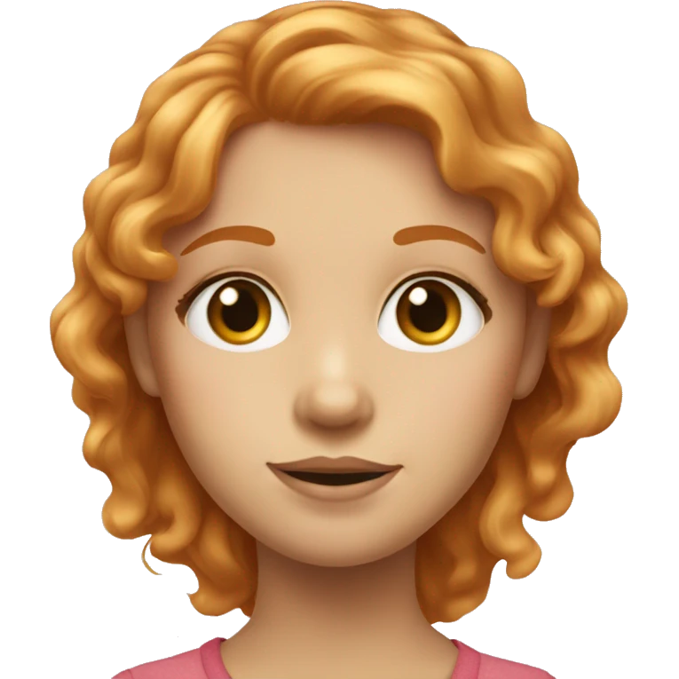 strawberry blonde haired girl with hazel eyes emoji