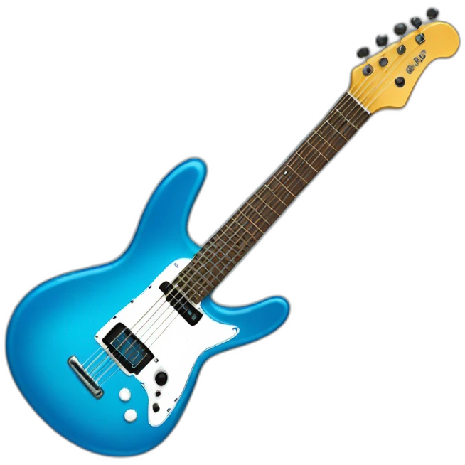 Blue bunny bowtie and guitar  emoji
