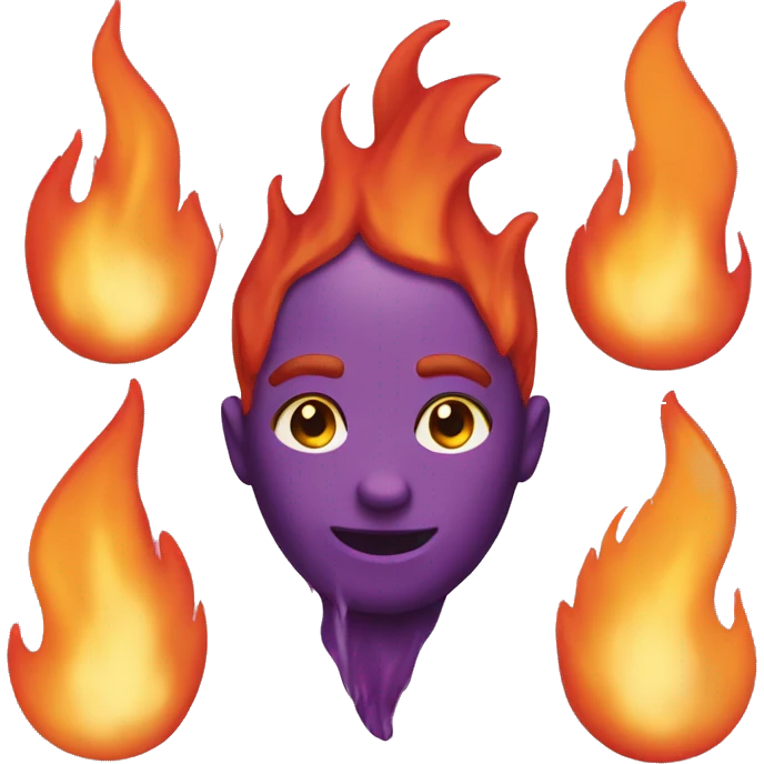 Flame with love emoji