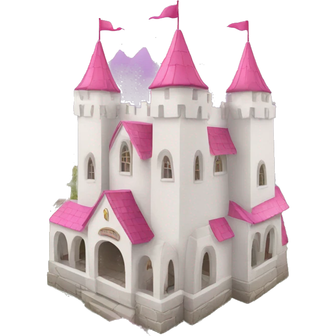 white castle with pink roofs emoji