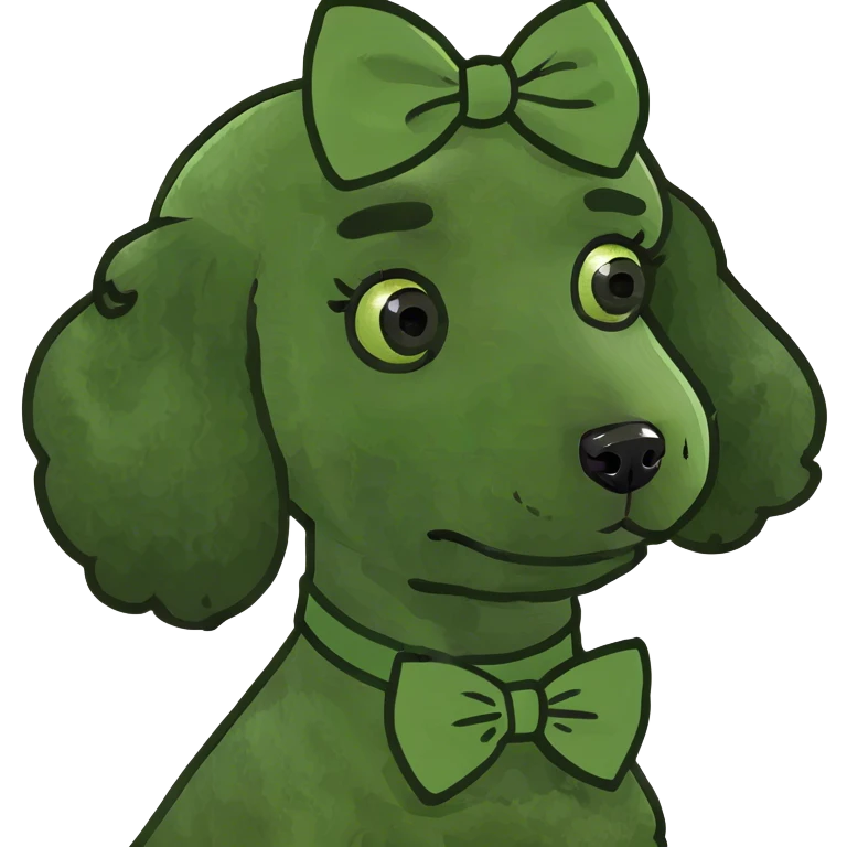 Poodle with a bow on the head emoji