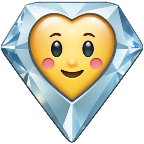 diamond-shaped map pin, sparkling effect, premium location, apple style emoji emoji