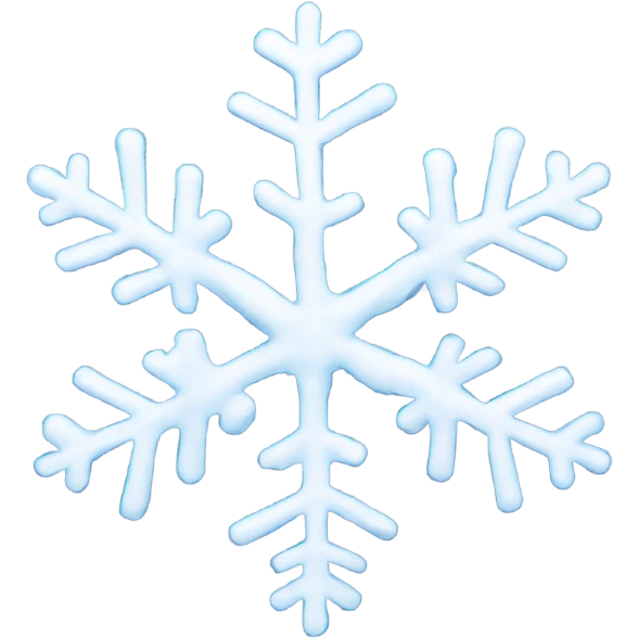 A Snowflake in the shape of a heart  emoji