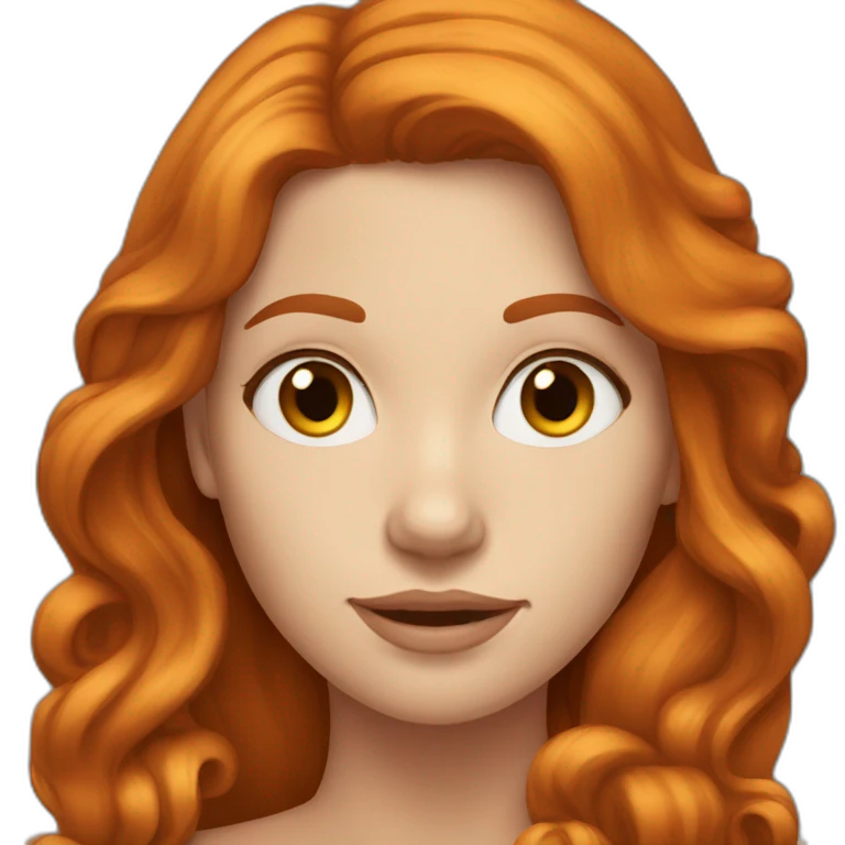 fair-skinned-pretty-woman-with-long ginger hair emoji