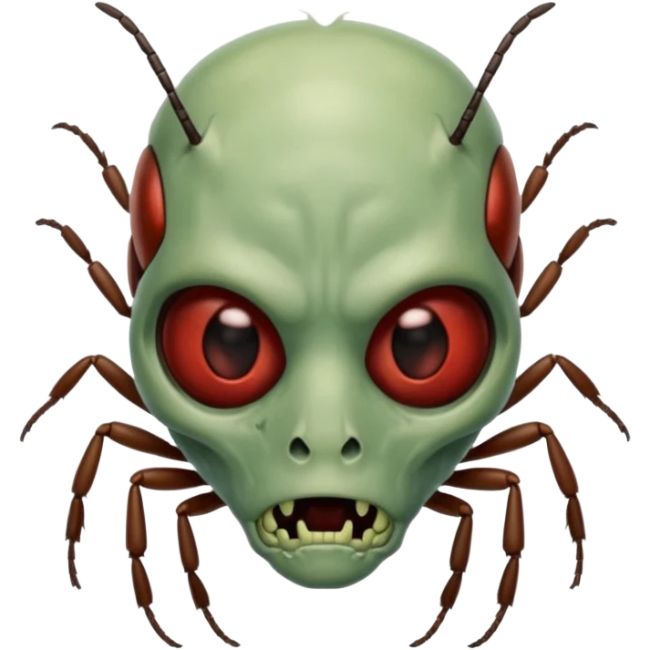 Zombie ant man face  emoji
