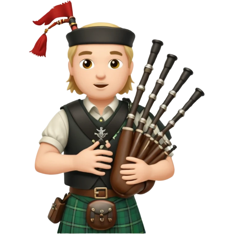 Warrior playing bagpipes chugging whiskey emoji